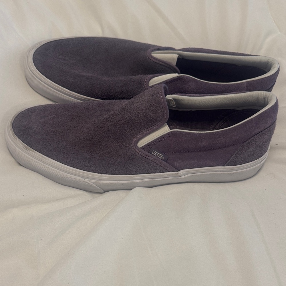Vans Men's Suede Purple Slip-On Loafers